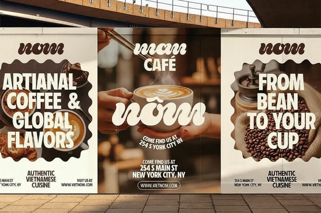 Amam Cafe website page showing individual product or signature drink with description