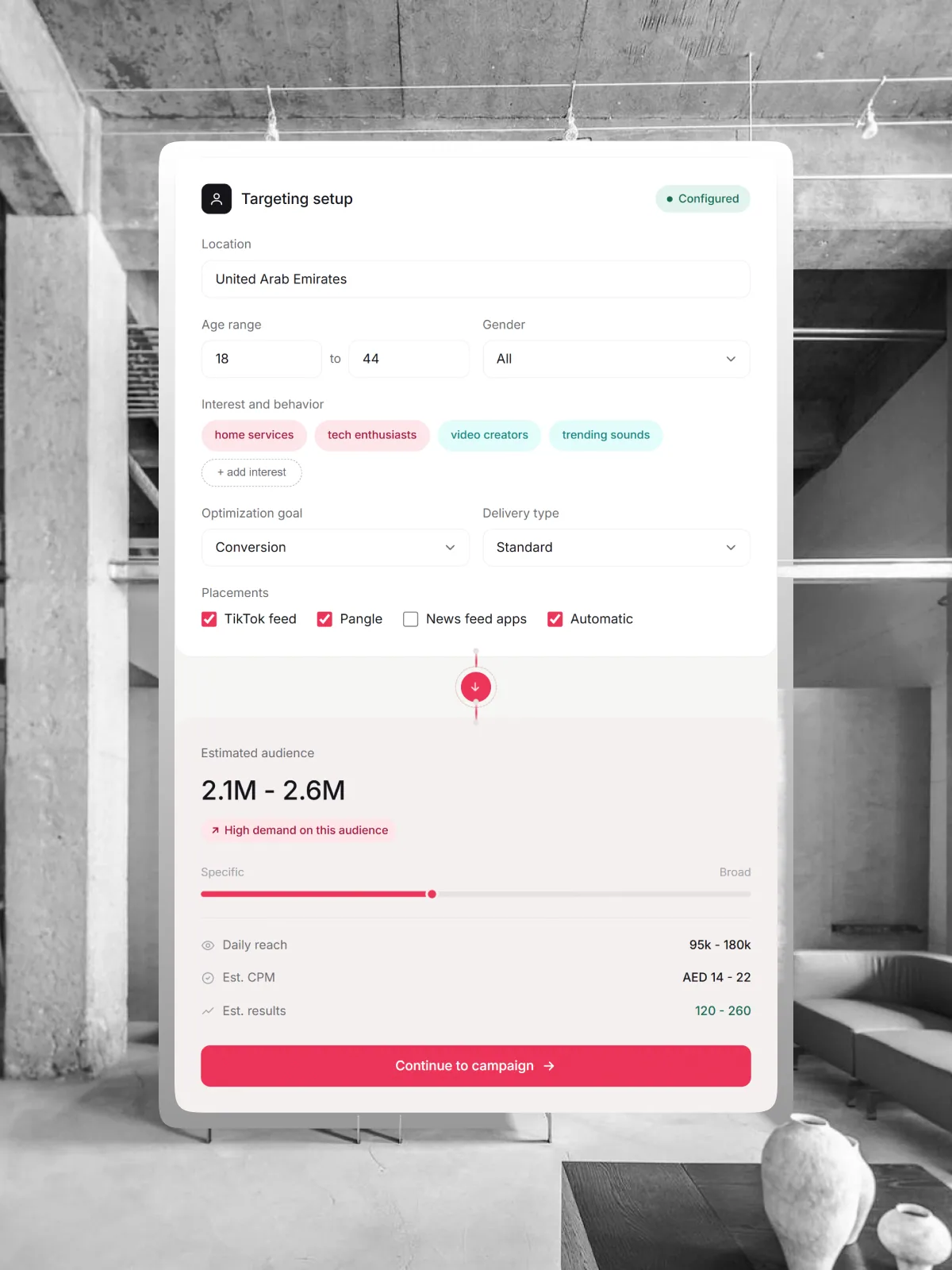iPhone showing a TikTok product advertisement video with eCommerce brand visuals and CTA overlay