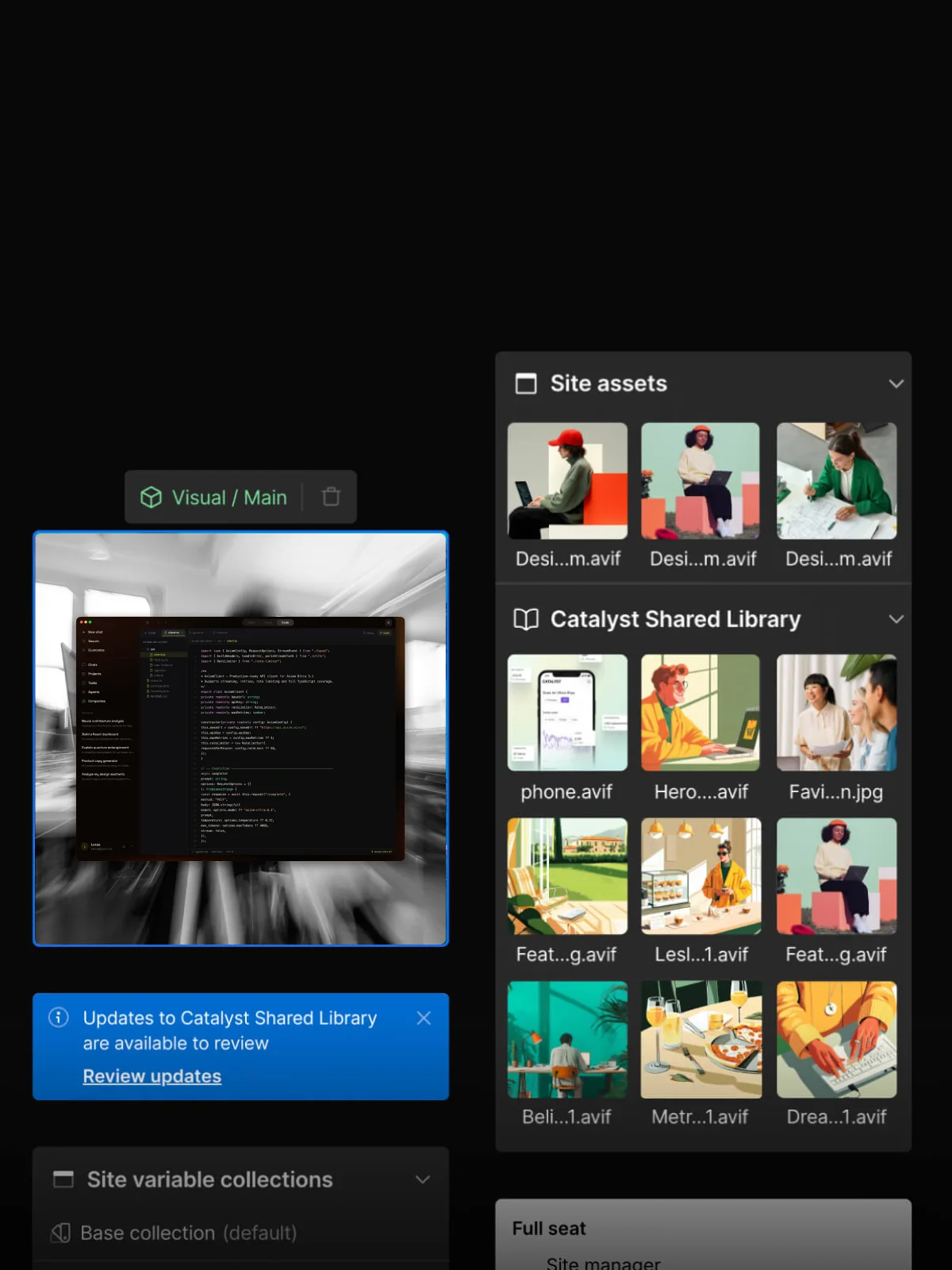 Laptop mockup showing a Webflow landing page with above-fold hero, benefits section and CTA button